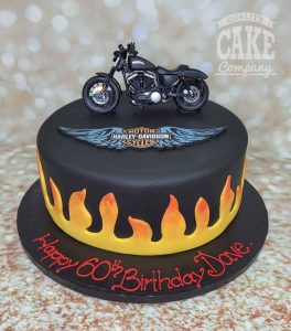 harley davidson motorbike theme cake - tamworth