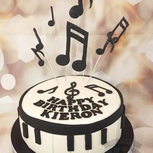 music note theme cake - tamworth