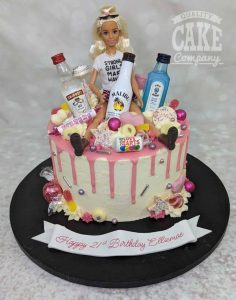 drunk barbie gin drip cake - tamworth