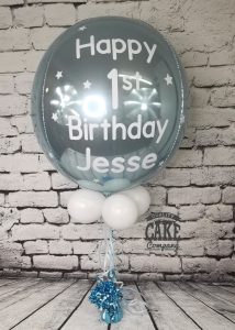 pale blue personalised first birthday balloon - Tamworth