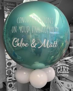 tiffany blue engagement balloon personalised - Tamworth