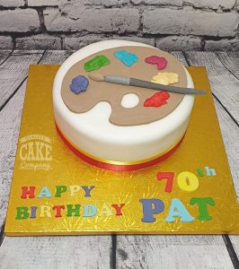 simple paint pallette artist theme cake - Tamworth