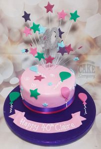 bright balloon starburst cake - Tamworth