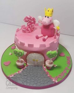Peppa pig castle cake - tamworth
