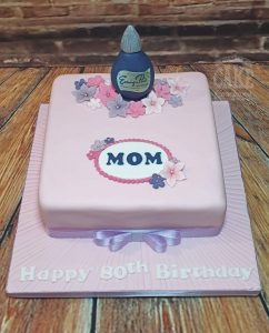 perfume bottle floral birthday cake - Tamworth