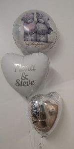 personalised wedding foil balloon bunch - Tamworth