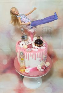 pink drip cake drunk barbie - Tamworth
