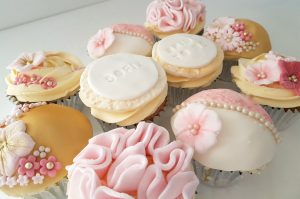 pink ruffle hen party cupcakes - tamworth