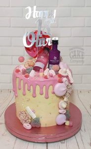 pink sweetie drip cake - tamworth