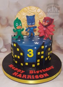 PJ masks moon theme kids birthday cake - Tamworth