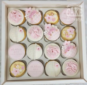 pretty floral lace hen party new bride cupcakes - Tamworth