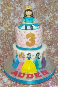 two tier princess theme cake - Tamworth