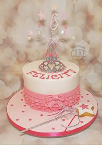 princess tiara ruffle cake - Tamworth