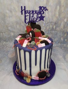 purple sweetie drip cake - Tamworth