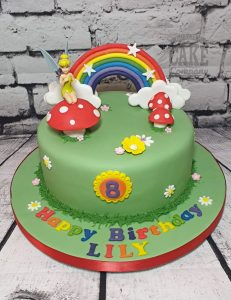 rainbow fairy mushrooms children's birthday cake - Tamworth