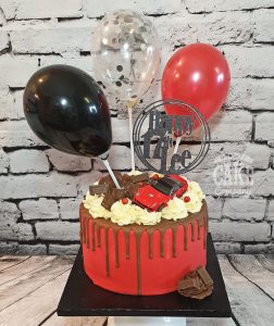 red drip cake 17th birthday cake - Tamworth