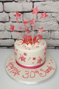 red pink starburst cake - Tamworth