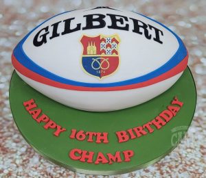 rugby ball shaped cake
