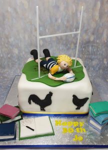 girl playing rugby cake - Tamworth