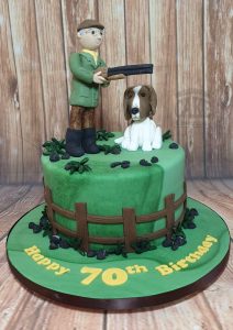 shooting man with dog theme cake - Tamworth
