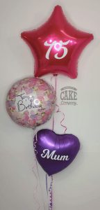 spray of 3 foil birthday balloons Tamworth