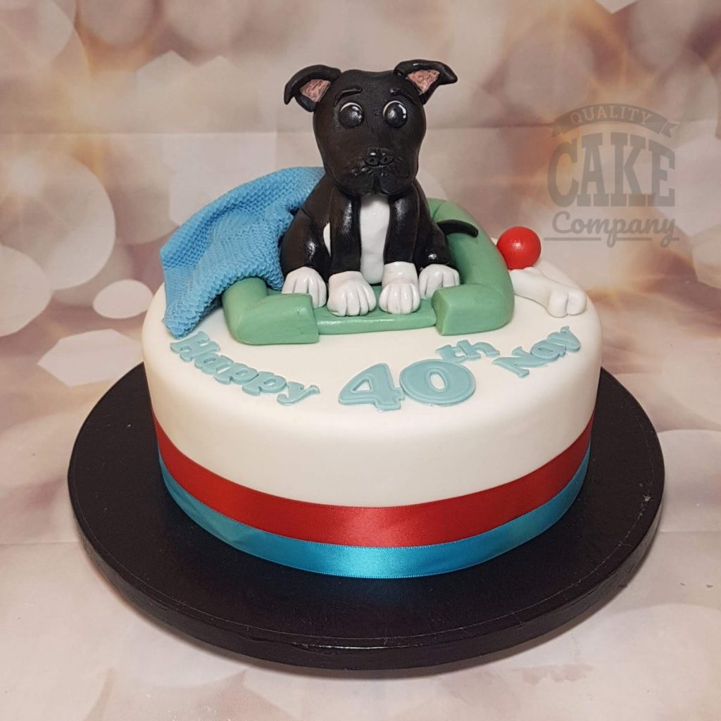 staffie puppy dog cake theme - Tamworth