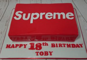 supreme logo cake - tamworth