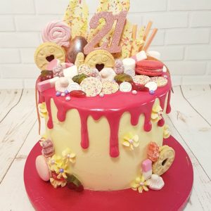 bright pink drip sweetie cake - Tamworth