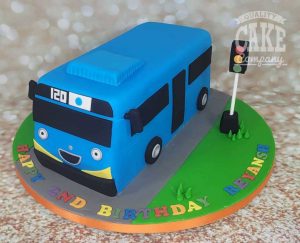 tayo the blue bus children's birthday cake - tamworth