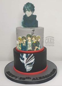 two tier anime theme cake - tamworth