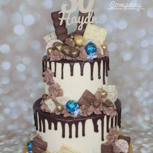 two tier chocolate drip cake - Tamworth