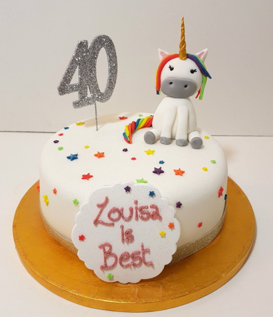 unicorn model on cake - Tamworth