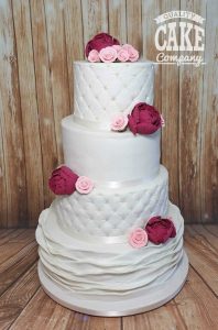 wedding-four-tier-quilted-burgundy-pink Tamworth West Midlands Staffordshire