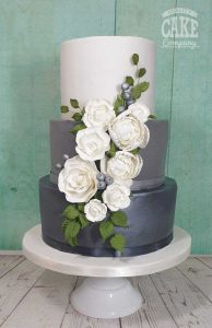 wedding cake three tier grey silver-white white pedestal stand Tamworth West Midlands Staffordshire