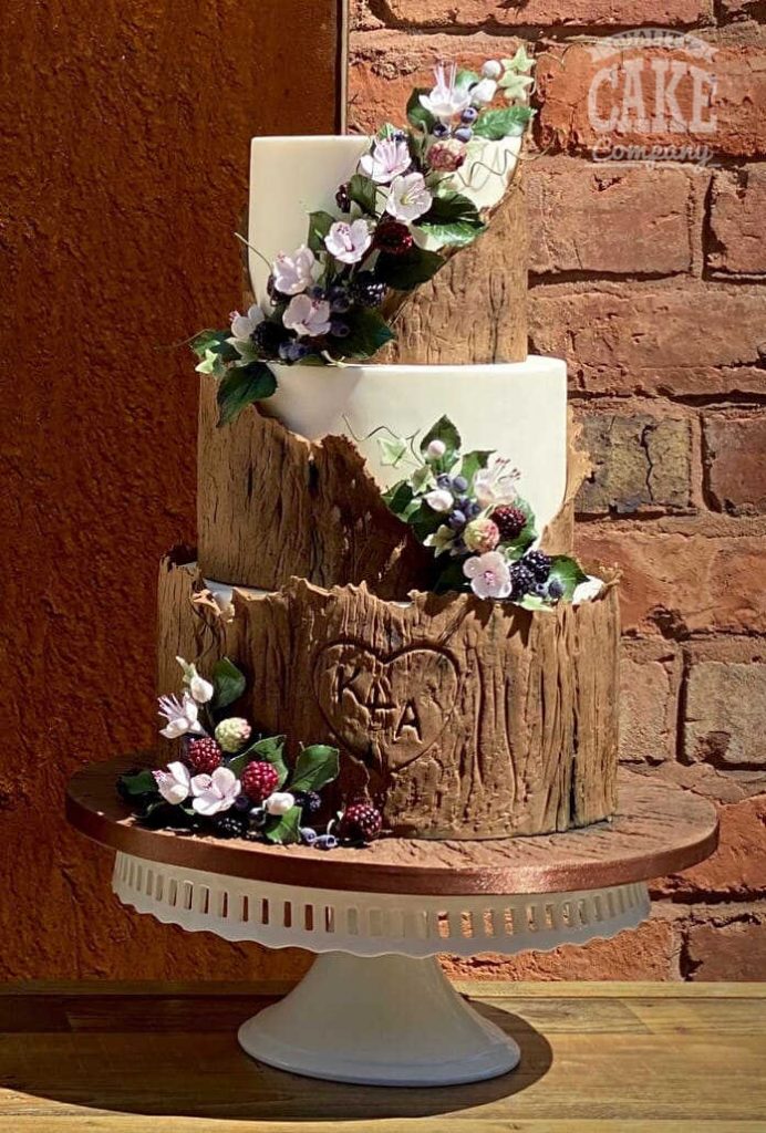 Nature-Inspired Cake with Intricate Floral and Natural Designs Stock Image  - Image of sites, lights: 291239085