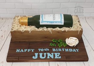 wine bottle in box novelty cake - tamworth