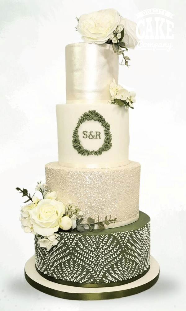 Sage Green Cake Serving Set, Green Wedding Cake Cutting Set, Sage