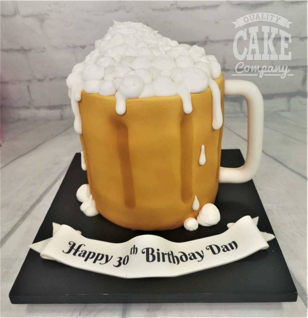 Bodelicious Cakes - Stella Beer Mug gravity cake for Fox's 50th! Loads of  fun making this one and it was pretty huge! #50thbirthday #50thbirthdaycake  #beermug #beermugcake #stella #stellaartois #gravitydefyingcake  #illusioncake #bodeliciouscakes ...