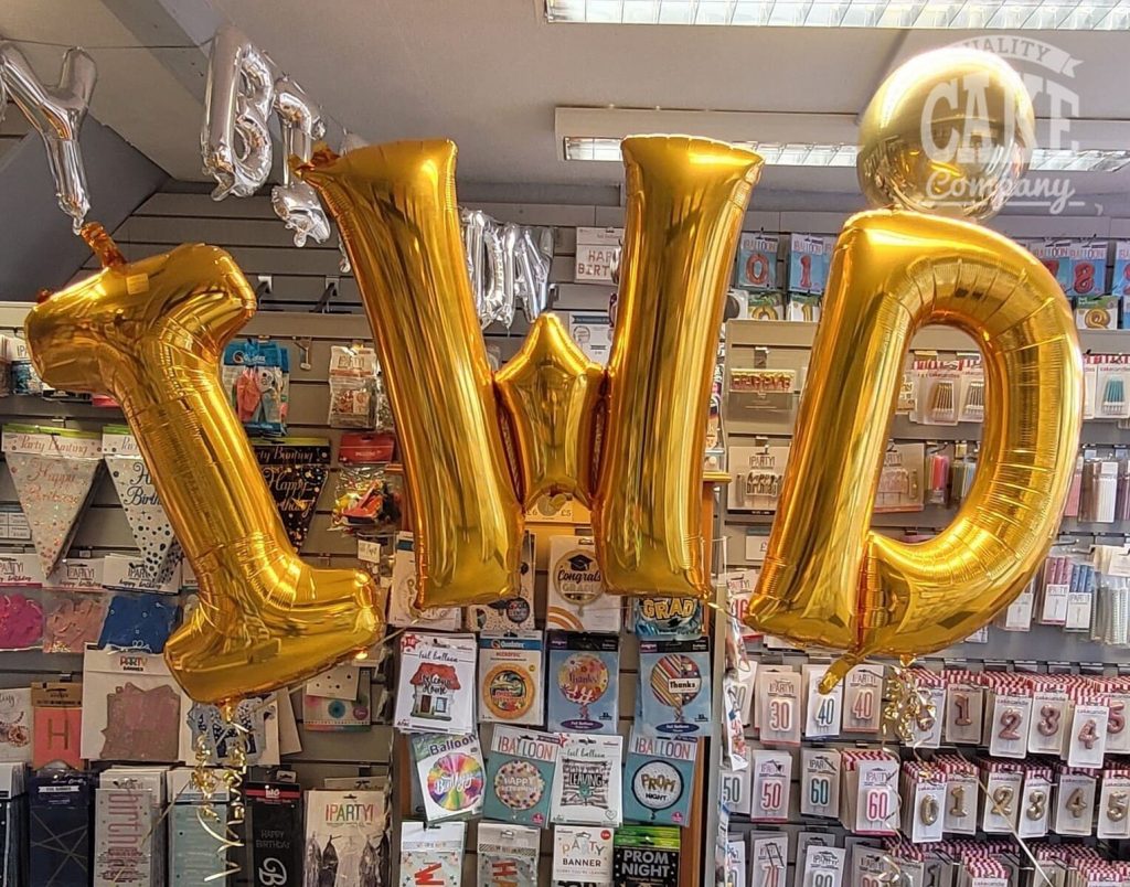 Letter Balloons Quality Cake Company Tamworth