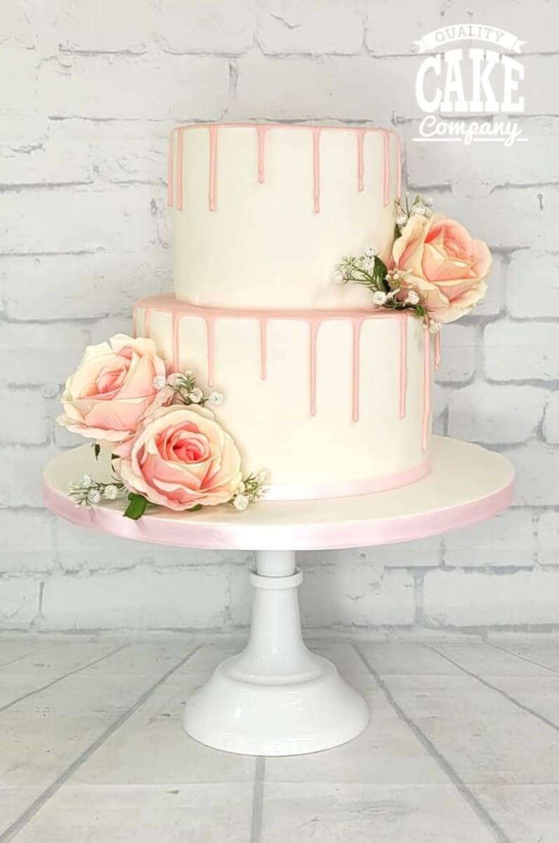 Two Tier Cake 44 - Cascading Flowers - Aggie's Bakery & Cake Shop-nextbuild.com.vn