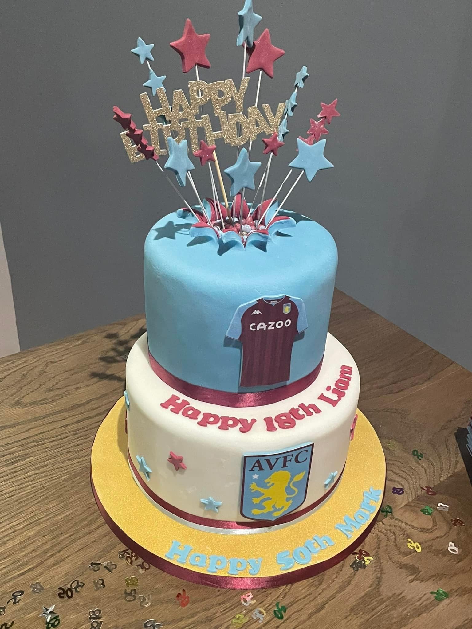 18th birthday Aston villa cake Sarah Haddon - Quality Cake Company