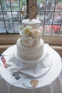 wedding cake with topper
