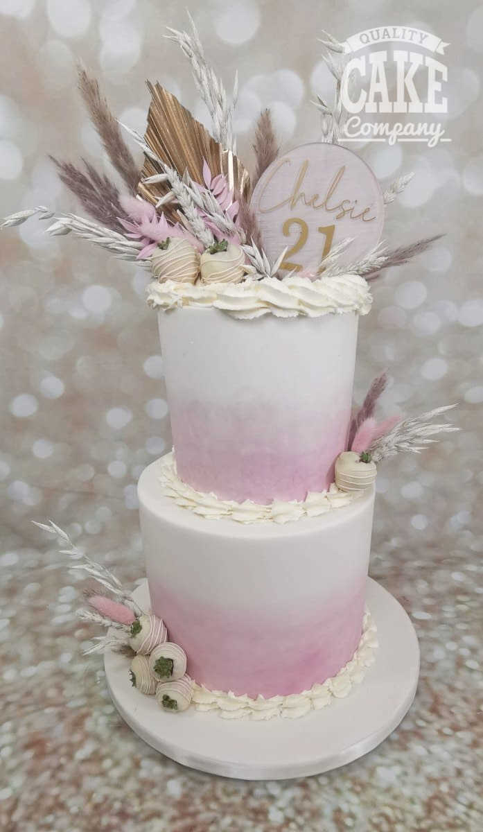 Pink and Gold Candy Birthday Cake