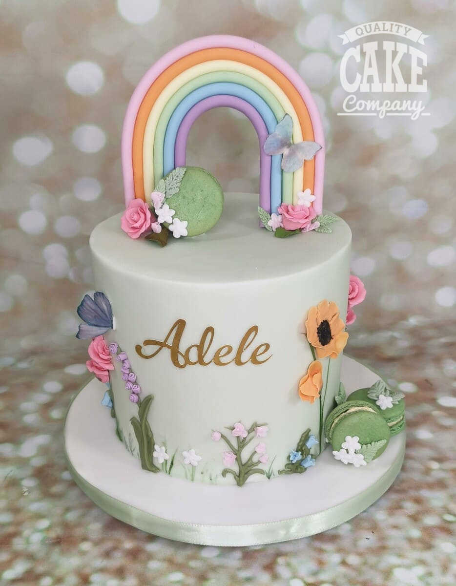 Rainbow Cake Topper & Mini Cupcake Toppers // DIY - Pure Sweet Joy