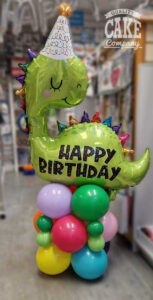 Cute birthday dinosaur balloon display