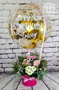 Floral hot air balloon gift with fresh flowers - Tamworth