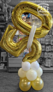 50th birthday large number balloon hug display - Tamworth