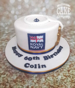 navy theme occupation cake with anchor - tamworth
