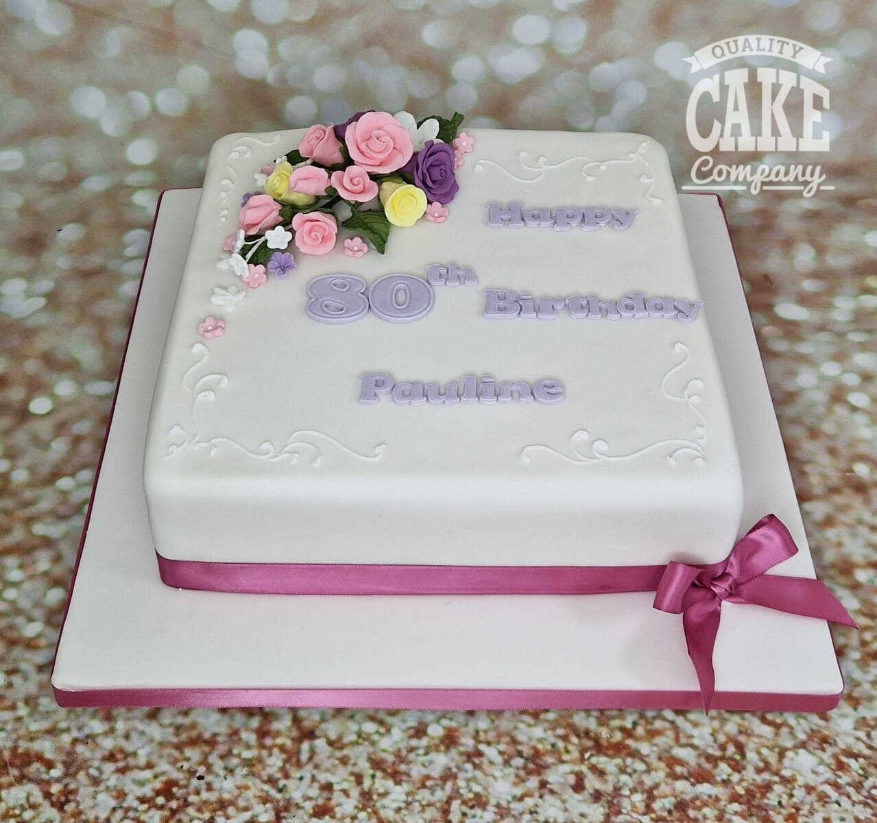 Gems Floral Cake – Creme Castle