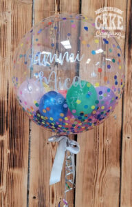 Rainbow wedding bubble balloon personalised - Tamworth
